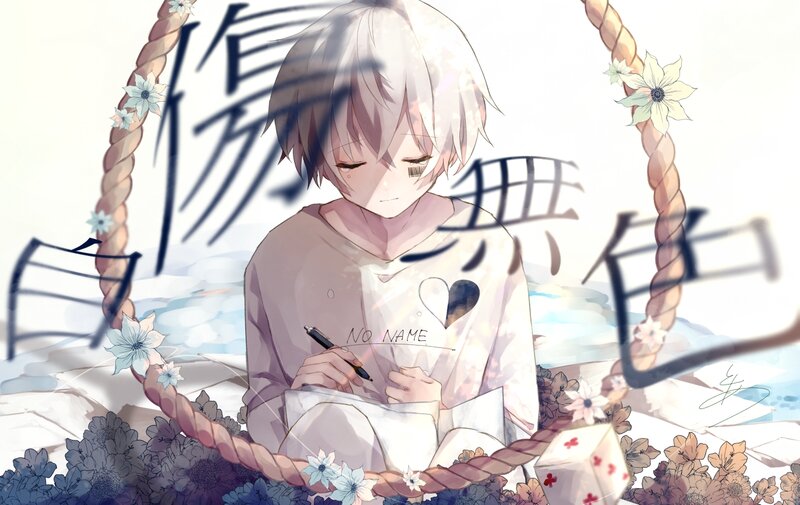 Anime Boy Writing