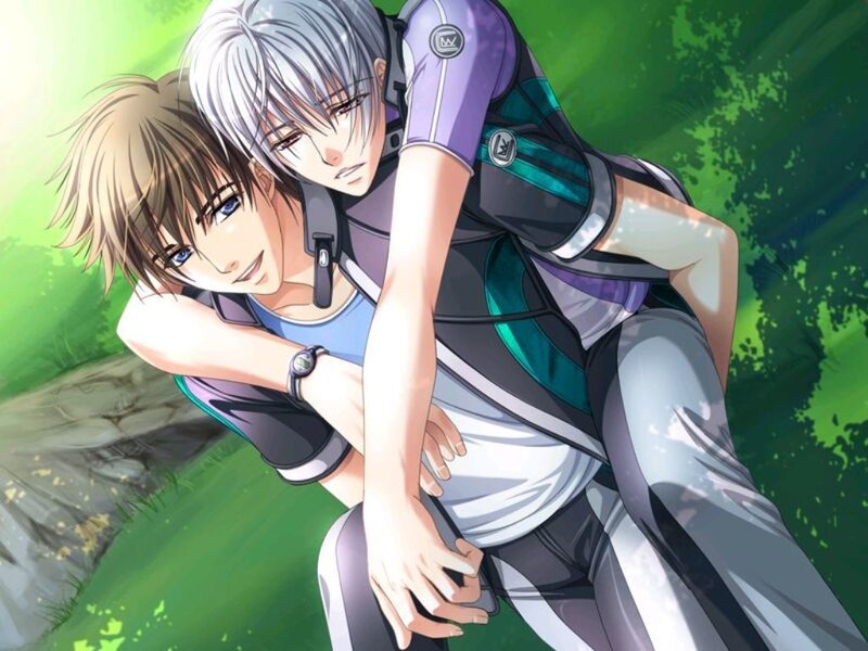 anime boys in forest