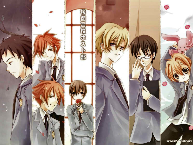 Anime Boys in School Uniforms — Gray