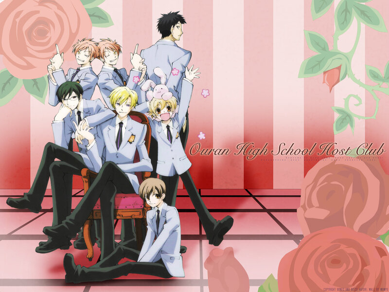 Anime Boys in School Uniforms — Pink