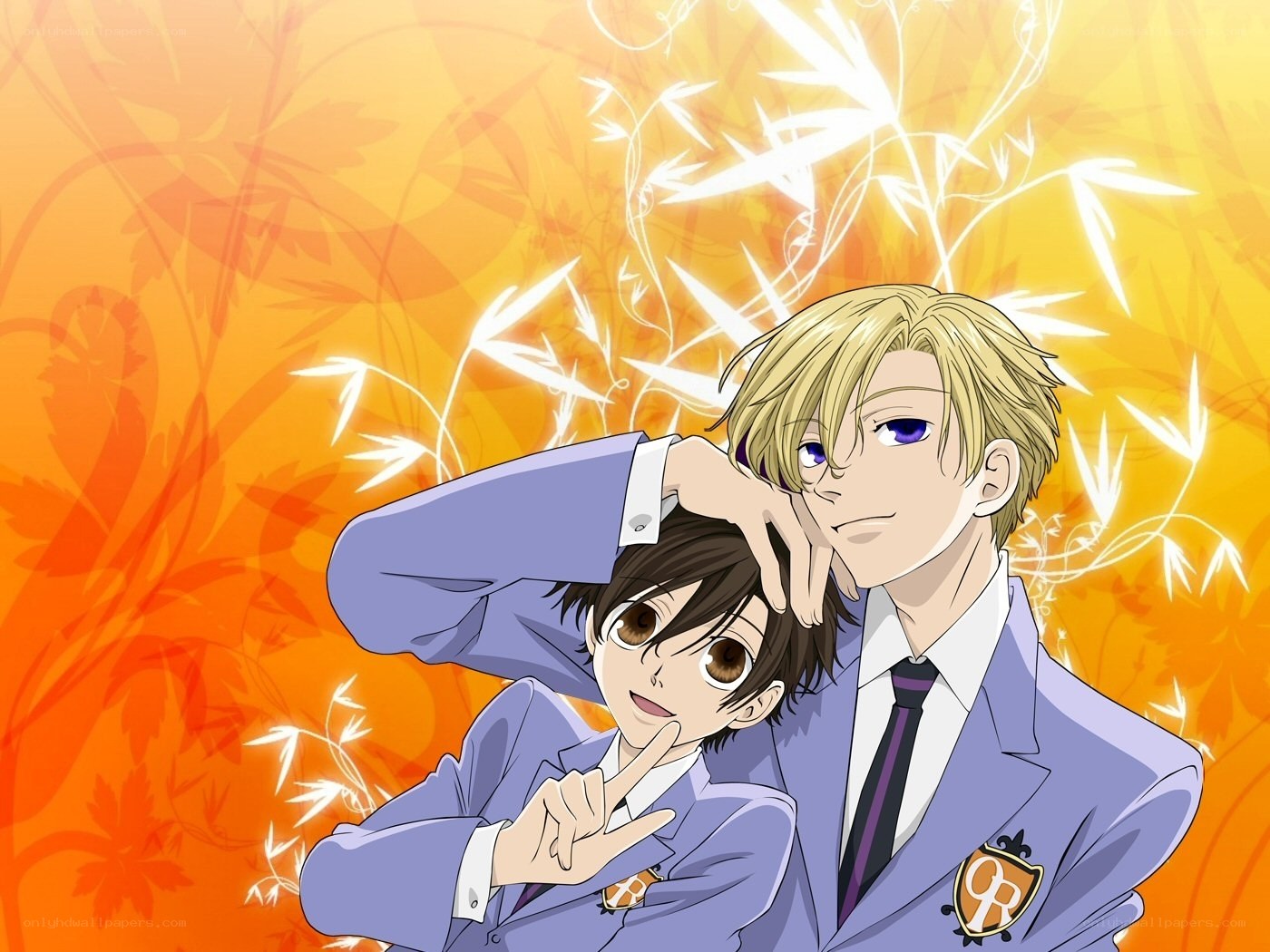 Anime boys in school uniforms