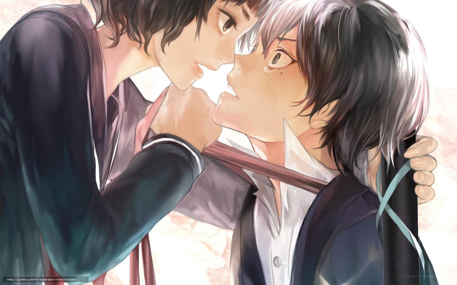anime boys kissing