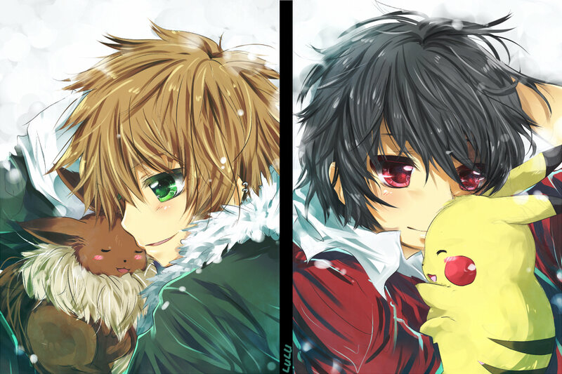 anime boys with Pokémon