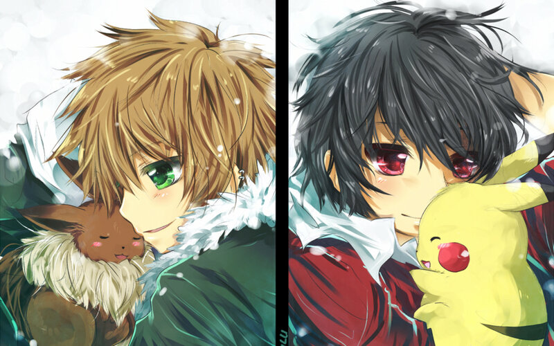 anime boys with pokémon