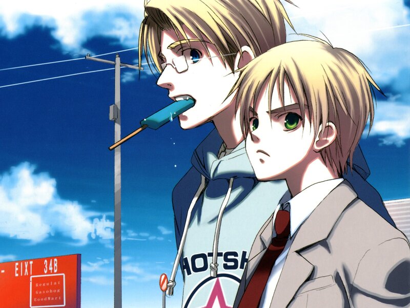 Anime boys with popsicle