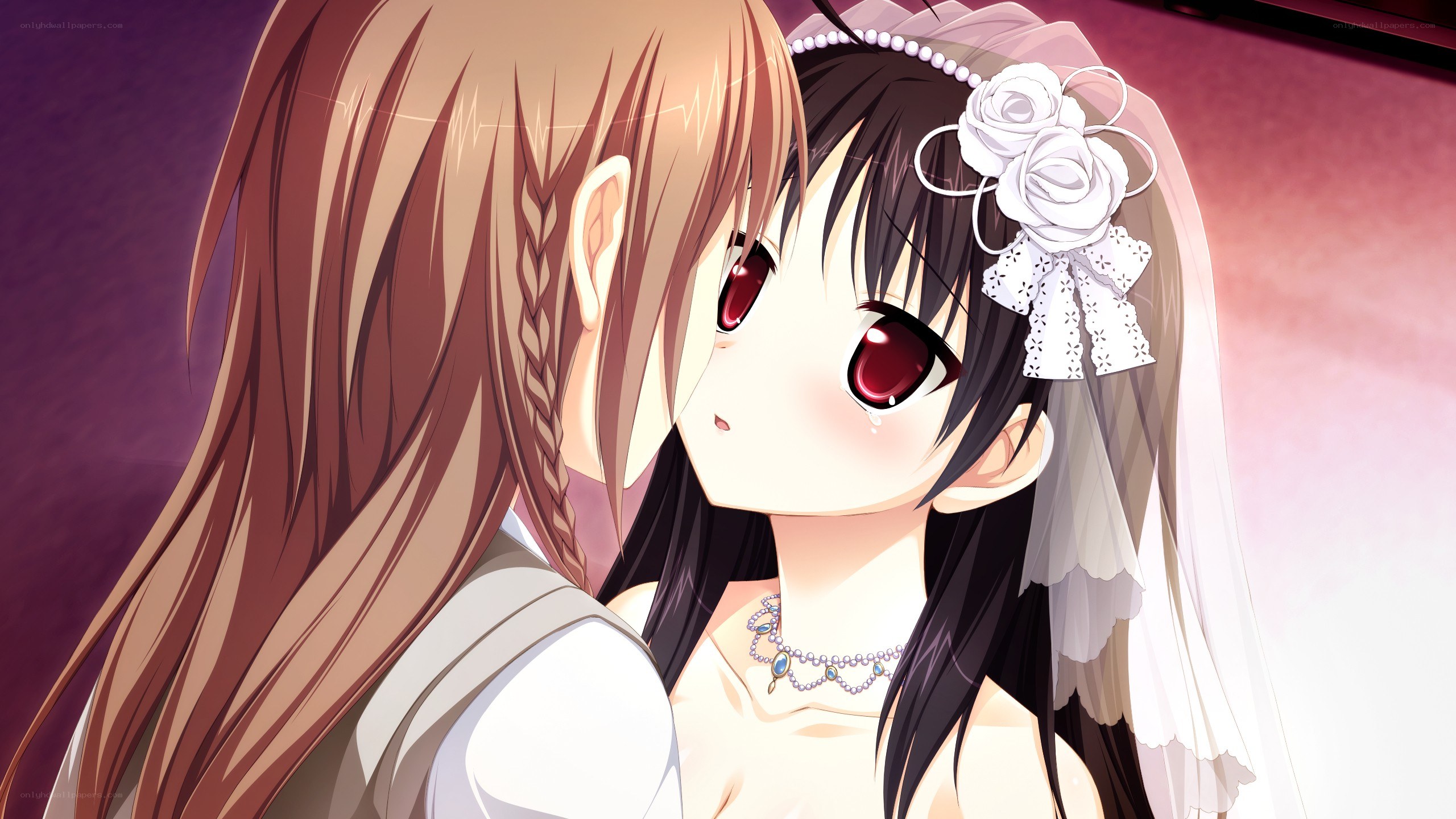 anime bride and friend