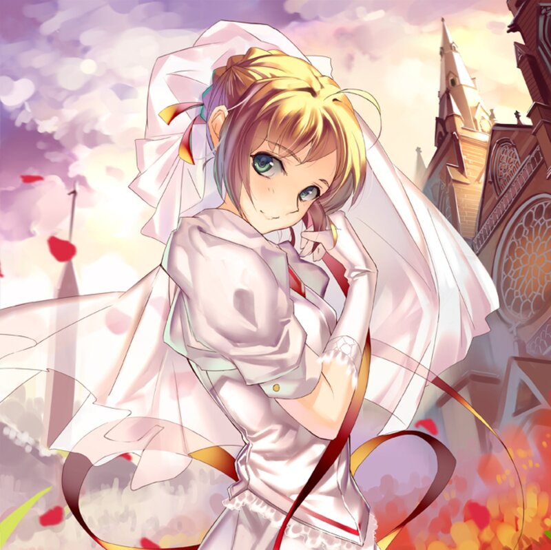 Anime Bride Girl — White