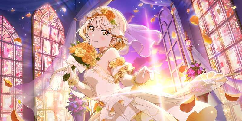 Anime Bride in Church — Purple