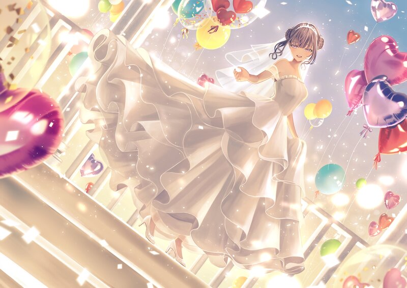 Anime Bride in Dress