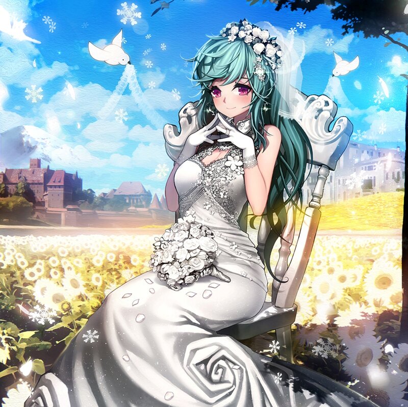 Anime Bride in Field