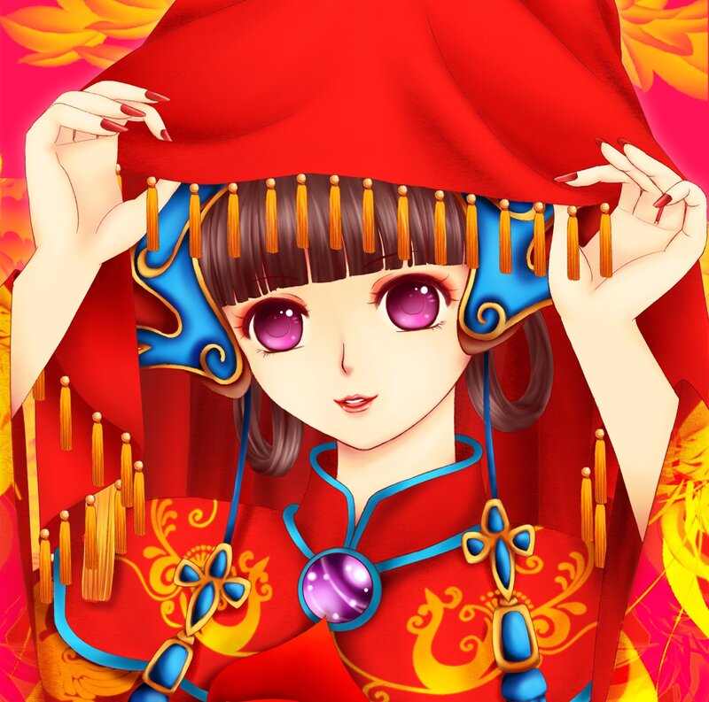 Anime Bride in Red