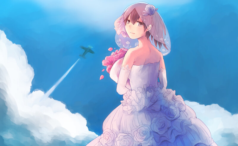 Anime Bride in Sky — Blue