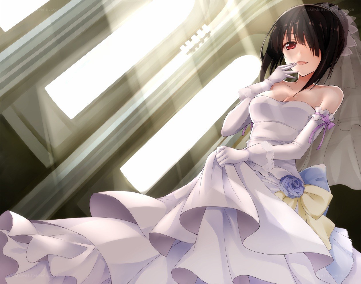 anime bride in sunlight