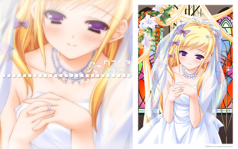 anime bride in wedding dress