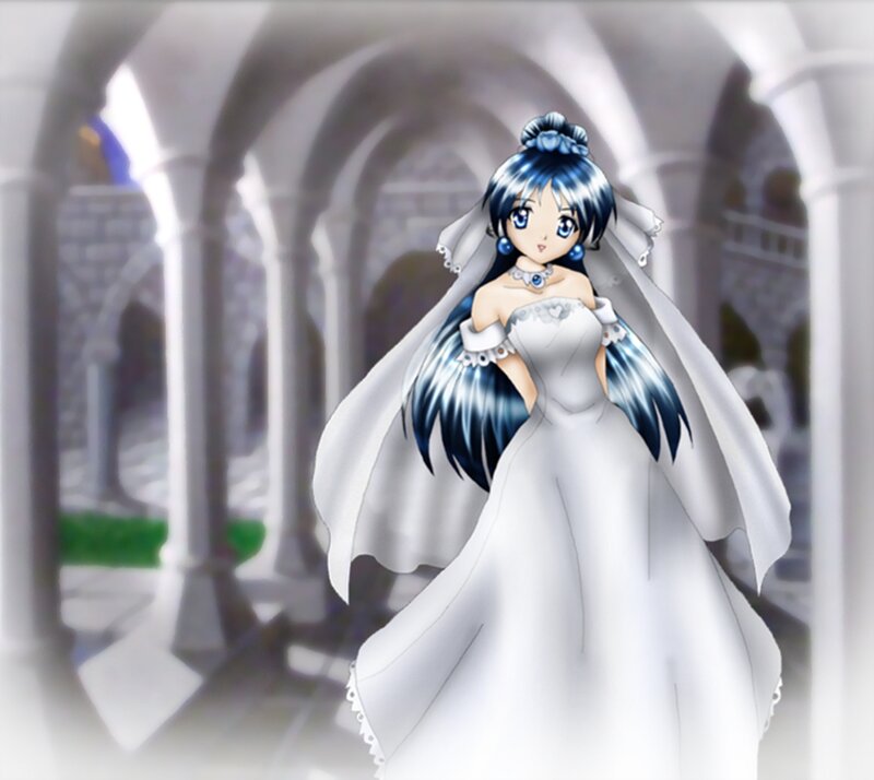 Anime Bride in White Dress — Serene