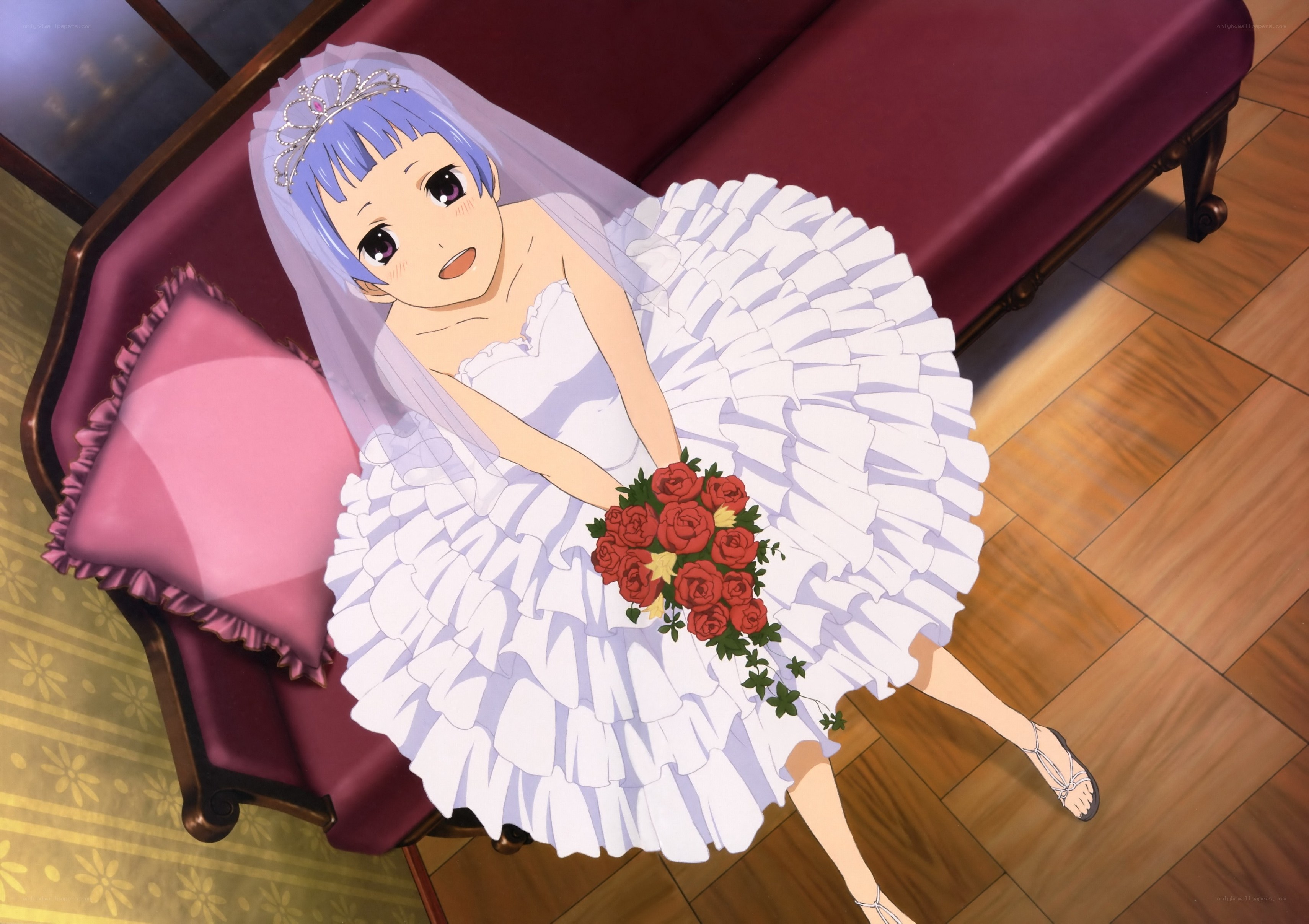 anime bride on sofa