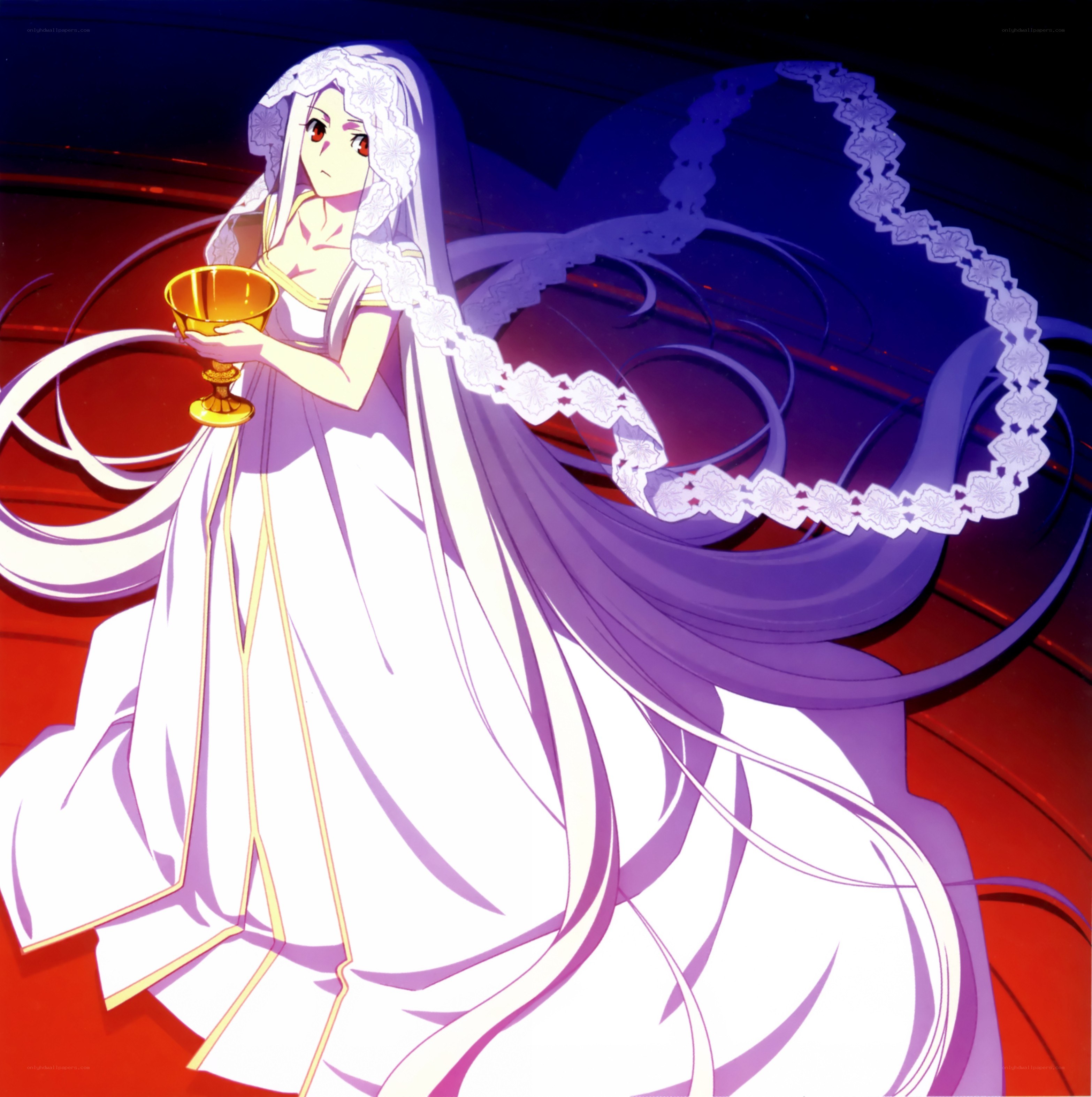 anime bride with chalice