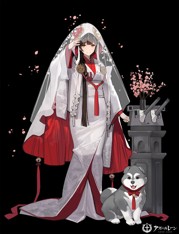 Anime Bride with Dog