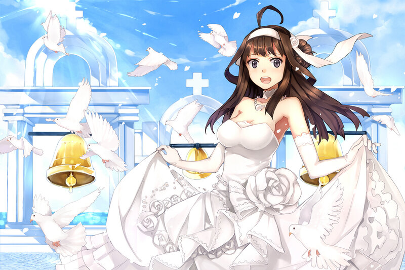 Anime Bride with Doves