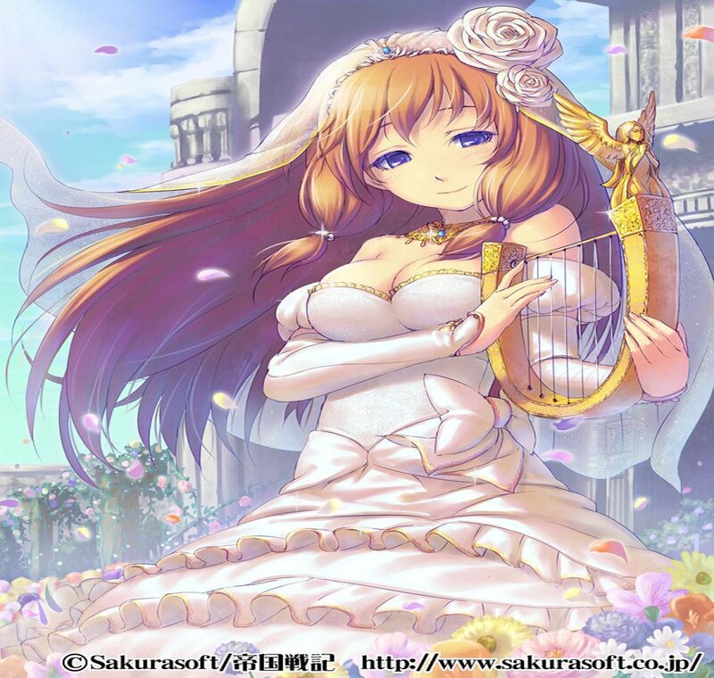 Anime Bride with Harp