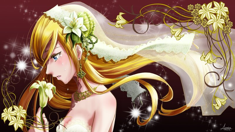 Anime Bride with Tears — Gold