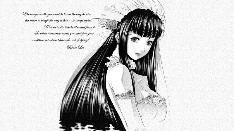 Anime Bride with Veil — Black