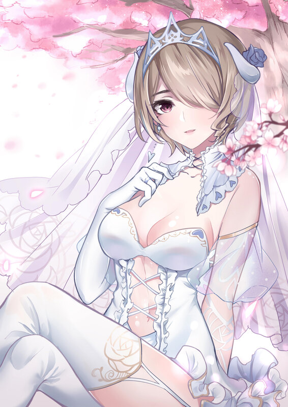 Anime Bride with Veil — White, Serene