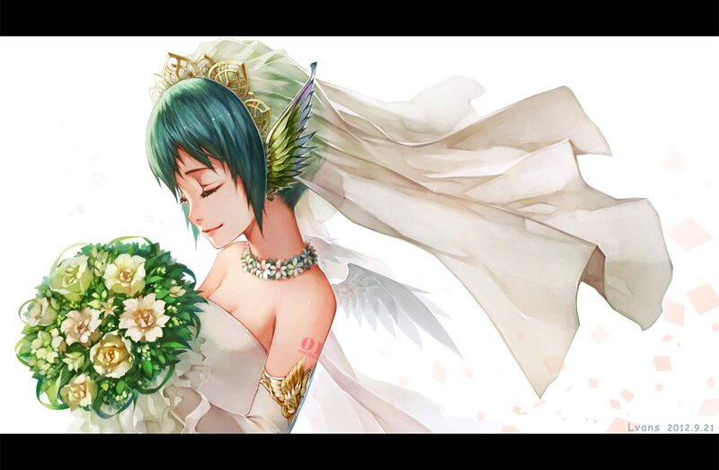 Anime Bride with Wings