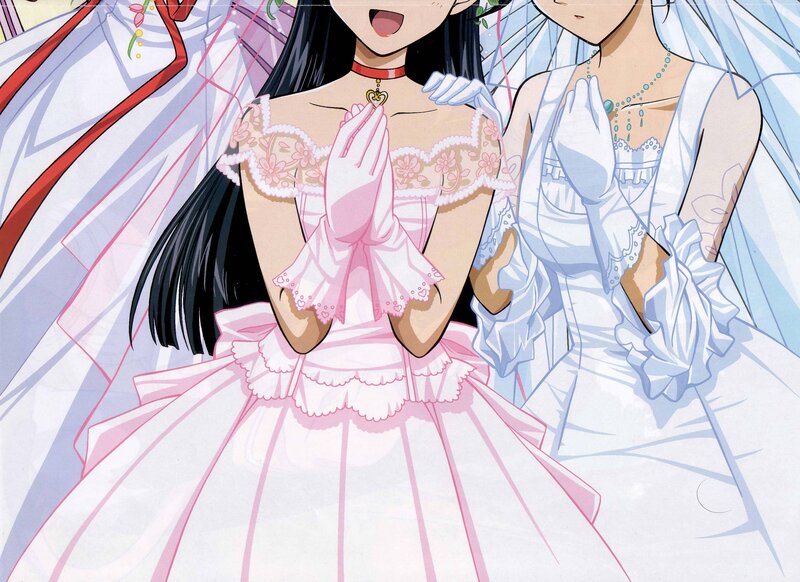anime brides in wedding dresses