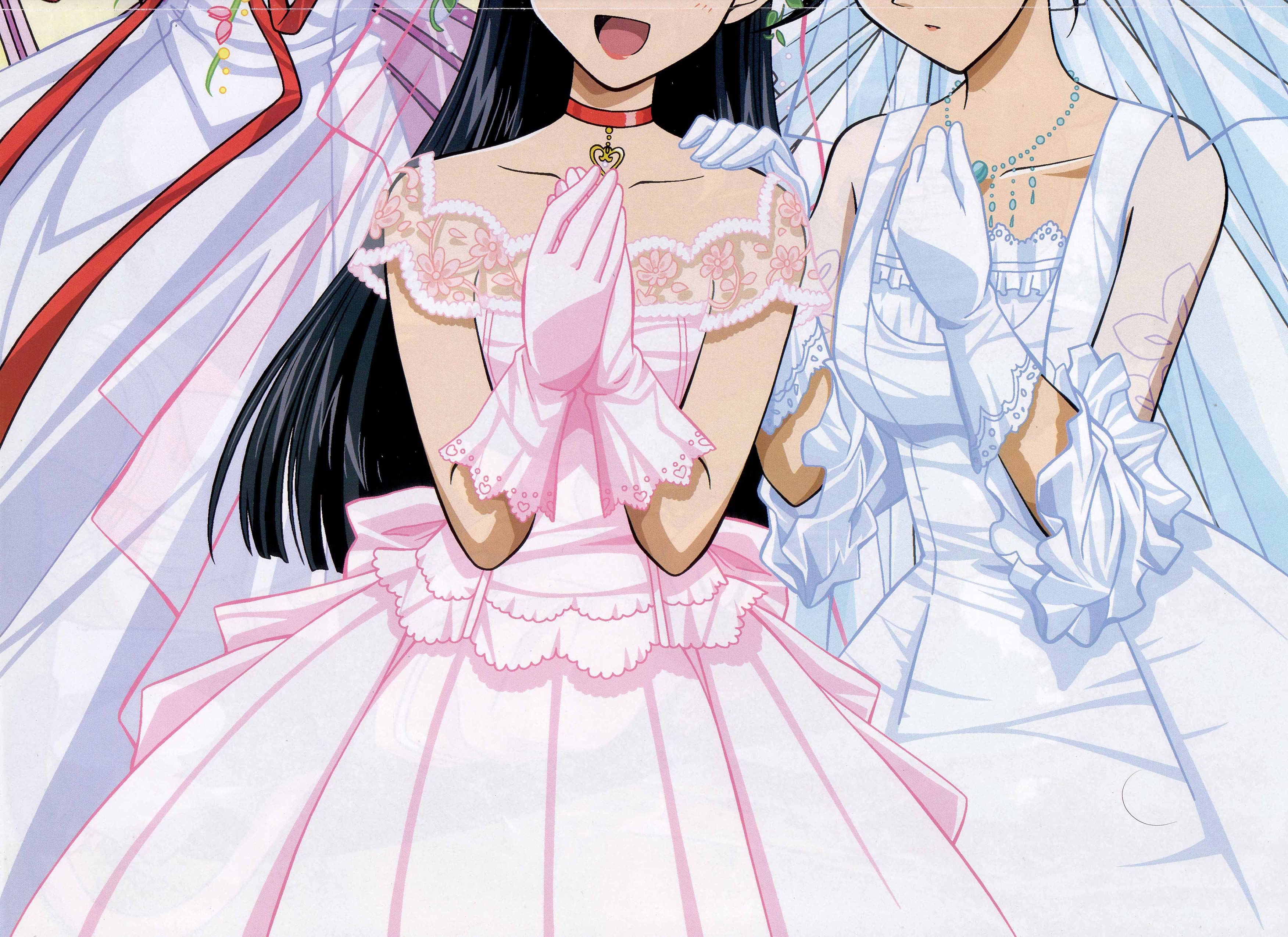 anime brides in wedding dresses