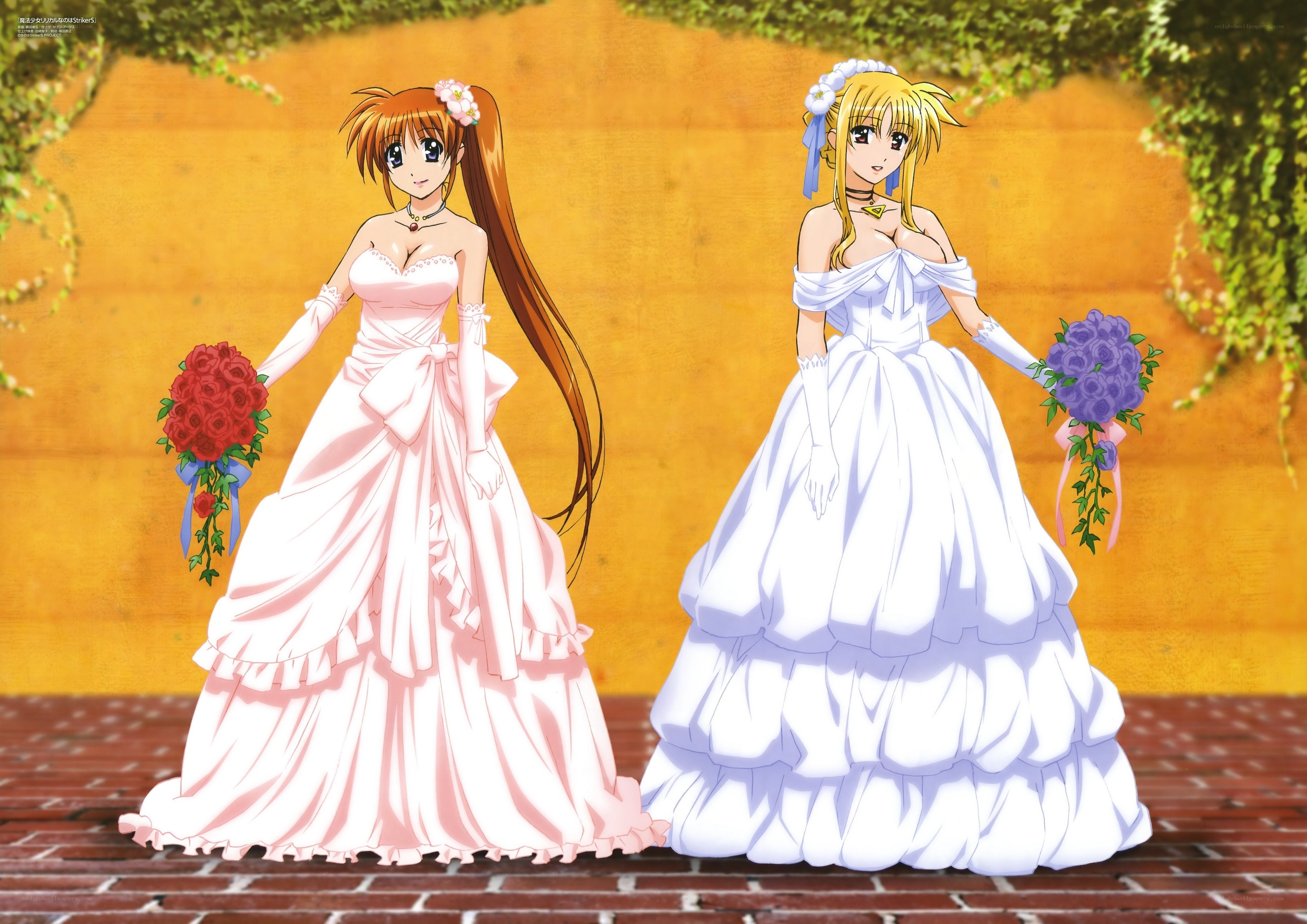 anime brides in wedding gowns