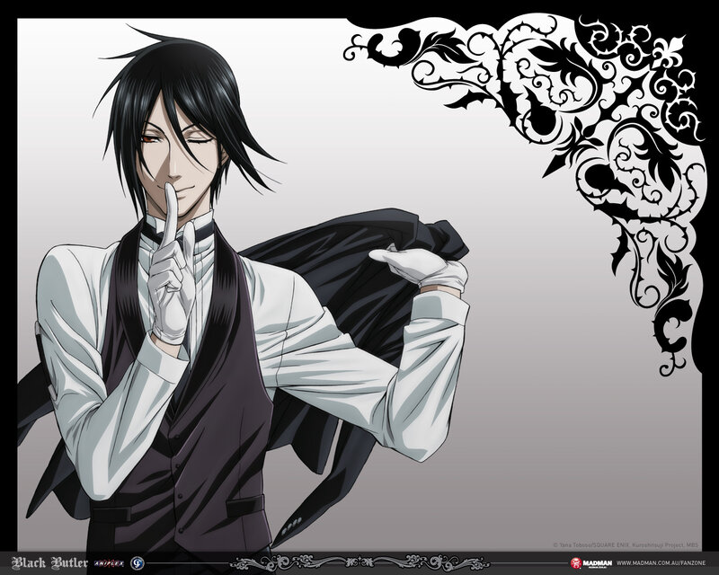 Anime Butler Character — Black, Dramatic, Manga