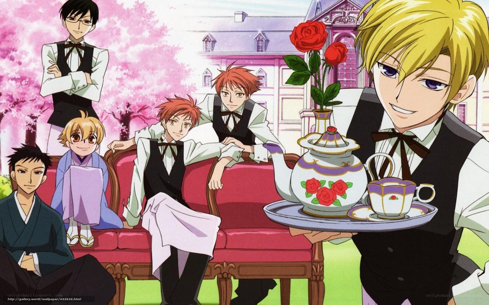 Anime butler group scene