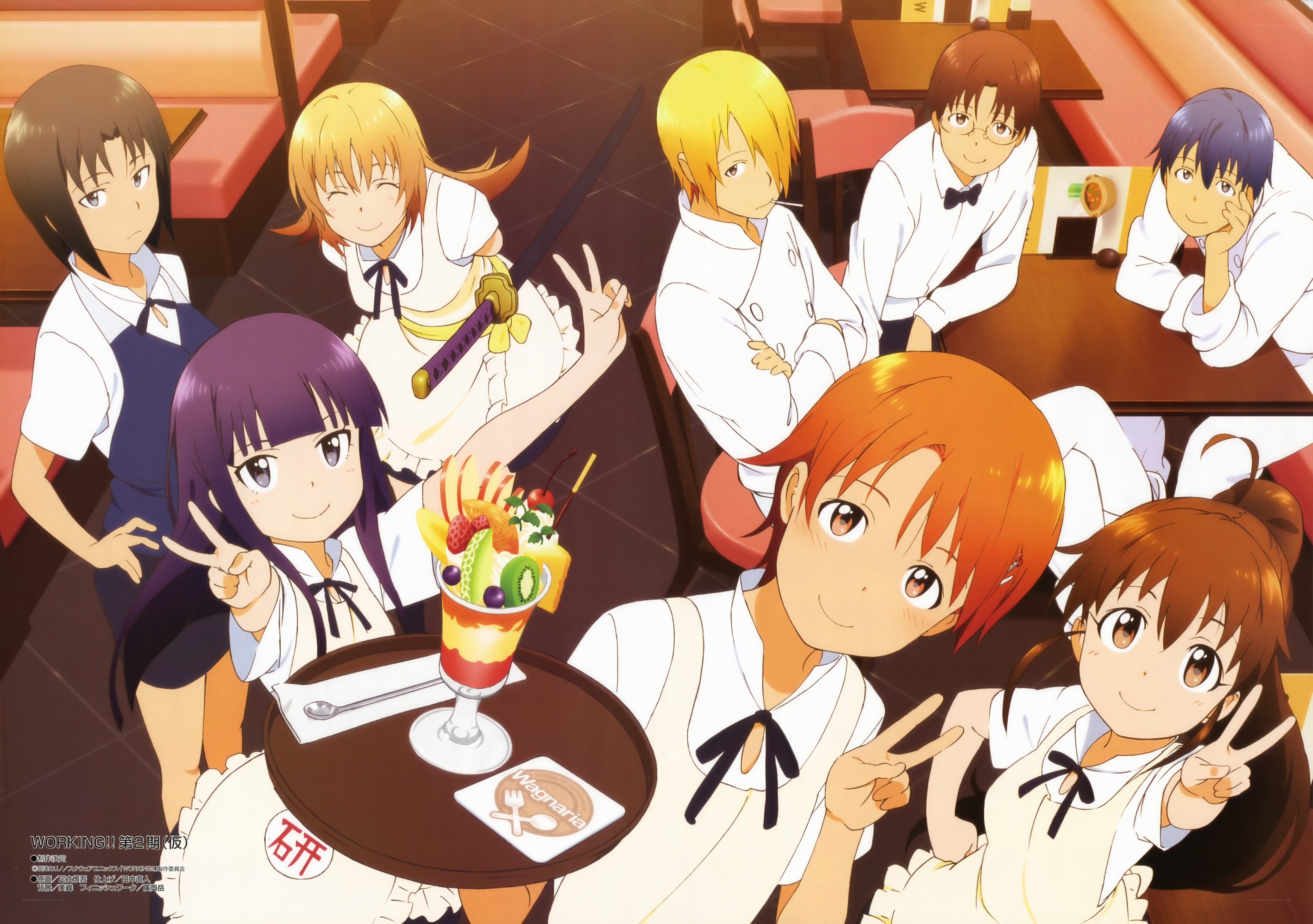 Anime cafe staff group photo