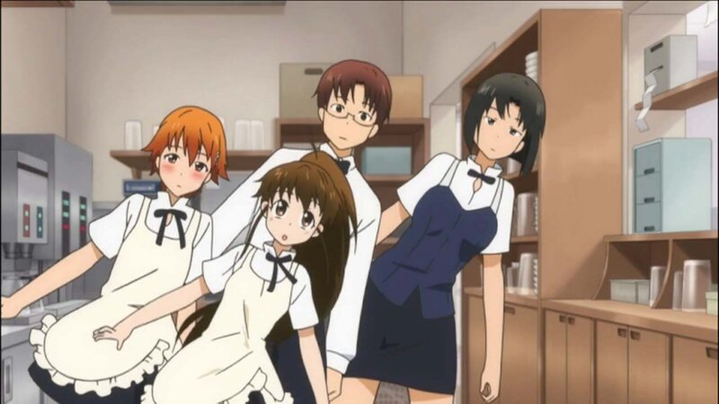 anime cafe staff scene