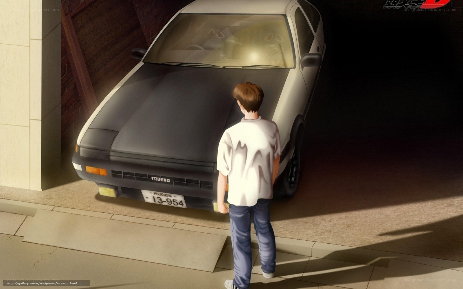 anime car scene at night