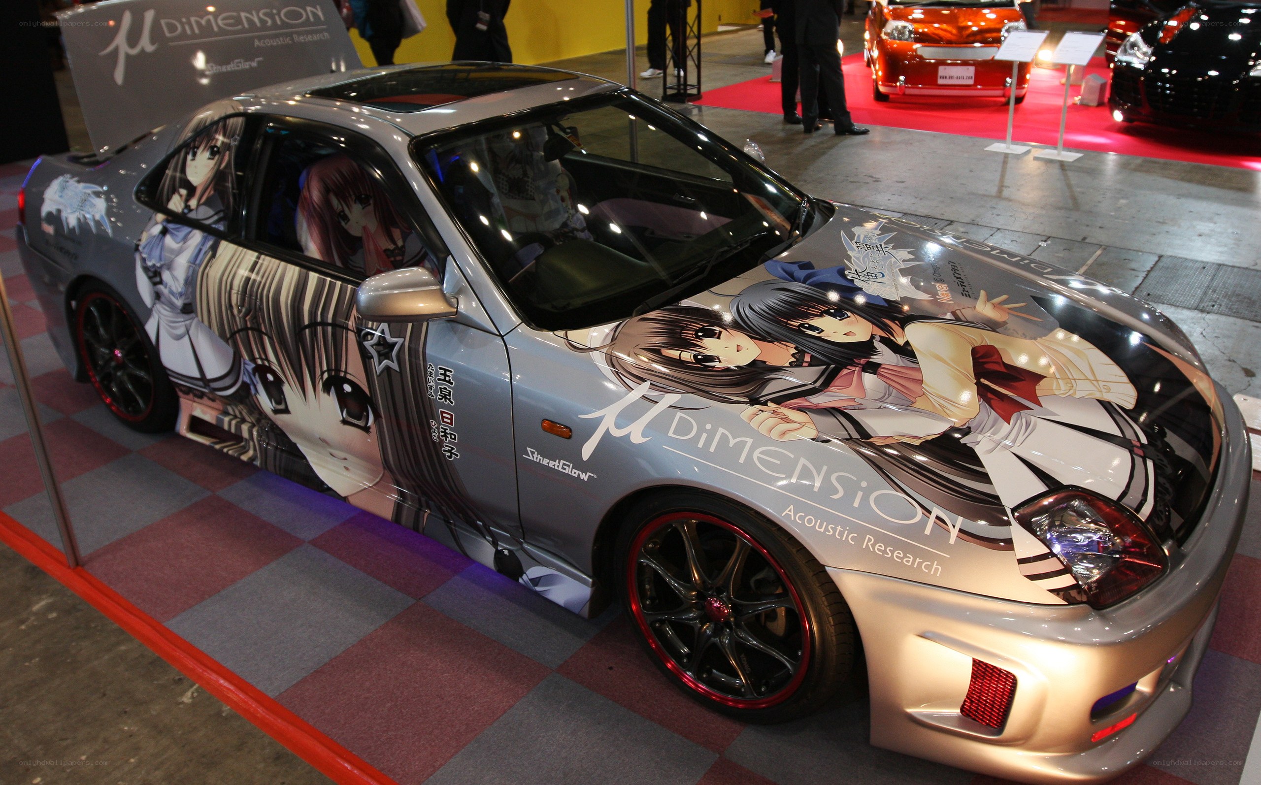 Anime car with character decals