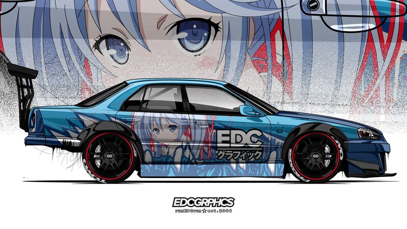 Anime Car with Decals