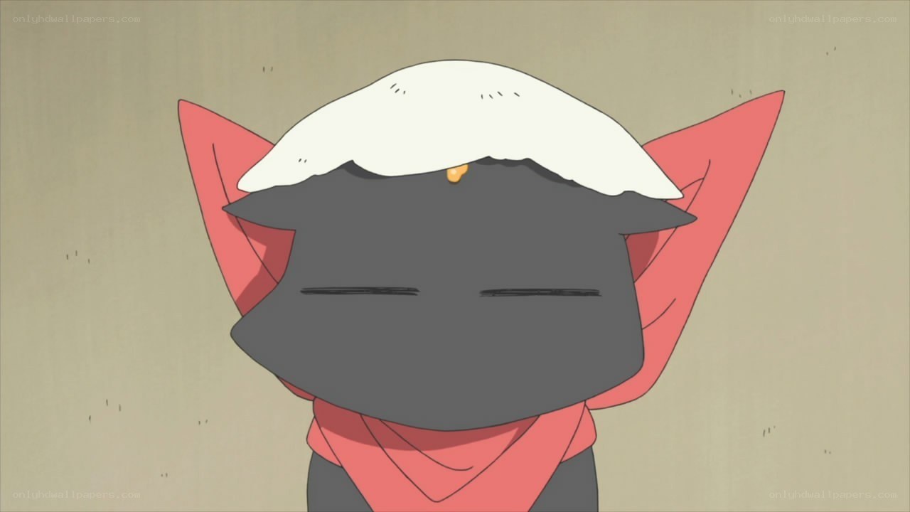 anime cat character with rice
