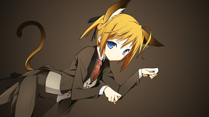 anime cat girl in suit