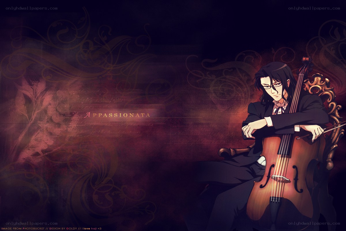 anime cellist character art