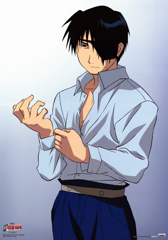 Anime Character Adjusting Shirt
