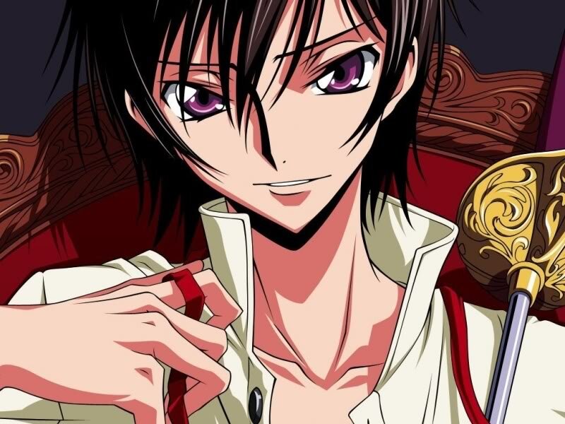 Anime Character Adjusting Tie — Black, Dramatic, Sword