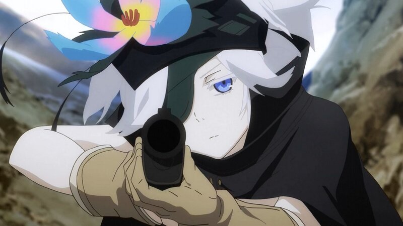 Anime Character Aiming Gun — Black