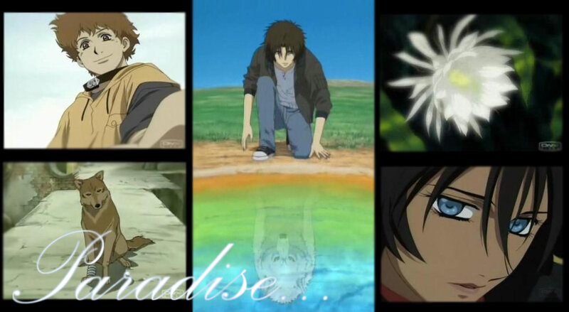 Anime Character and Wolf