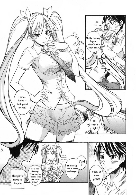 Anime character Angela in school uniform