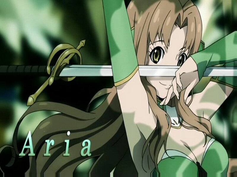 Anime character Aria with sword