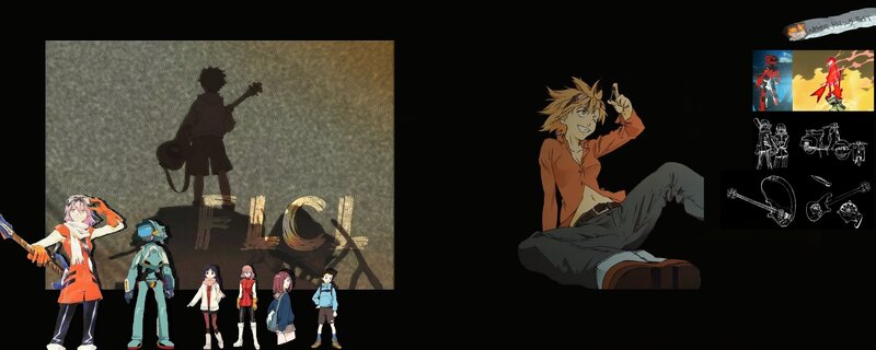 Anime character art and concept designs