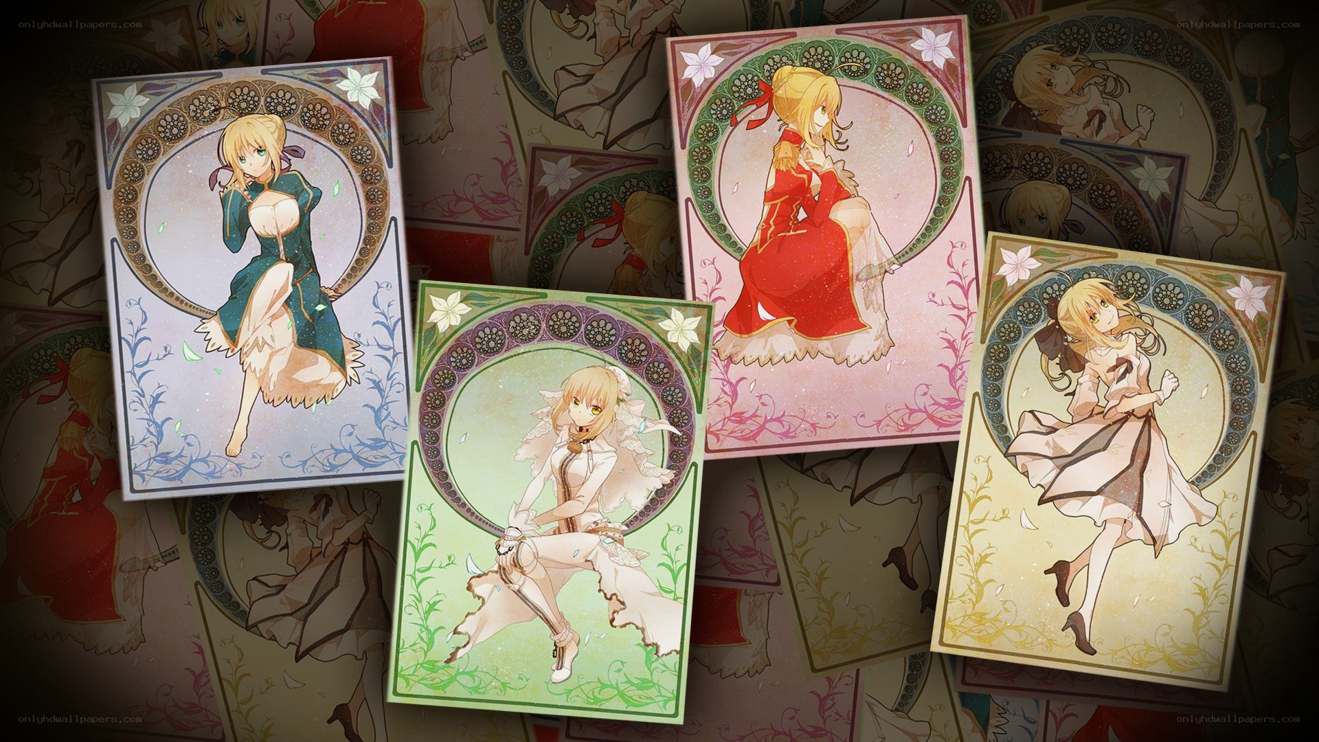 anime character art cards