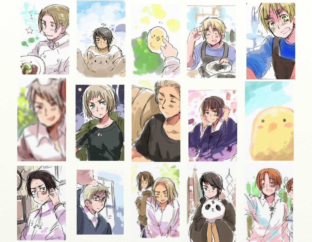 Anime character art collection